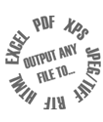 Output any file to PDF, XPS, JPEG/TIFF, RTF, HTML, EXCEL